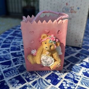cherished Teddies Valentine bear resin